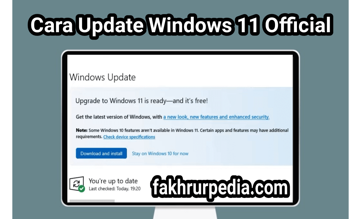Cara Update Windows 11 1
