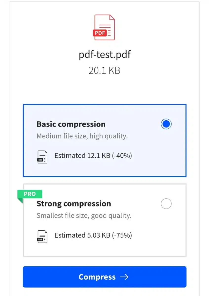 Small Pdf Compress
