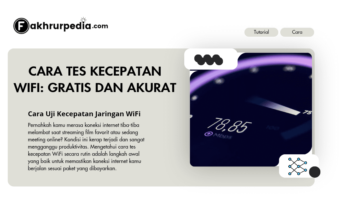 Cara Tes Kecepatan Wifi