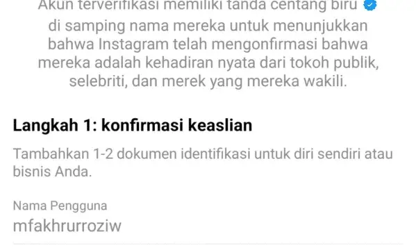 Cara Mendapat Centang Biru Di Instagram (Verified)