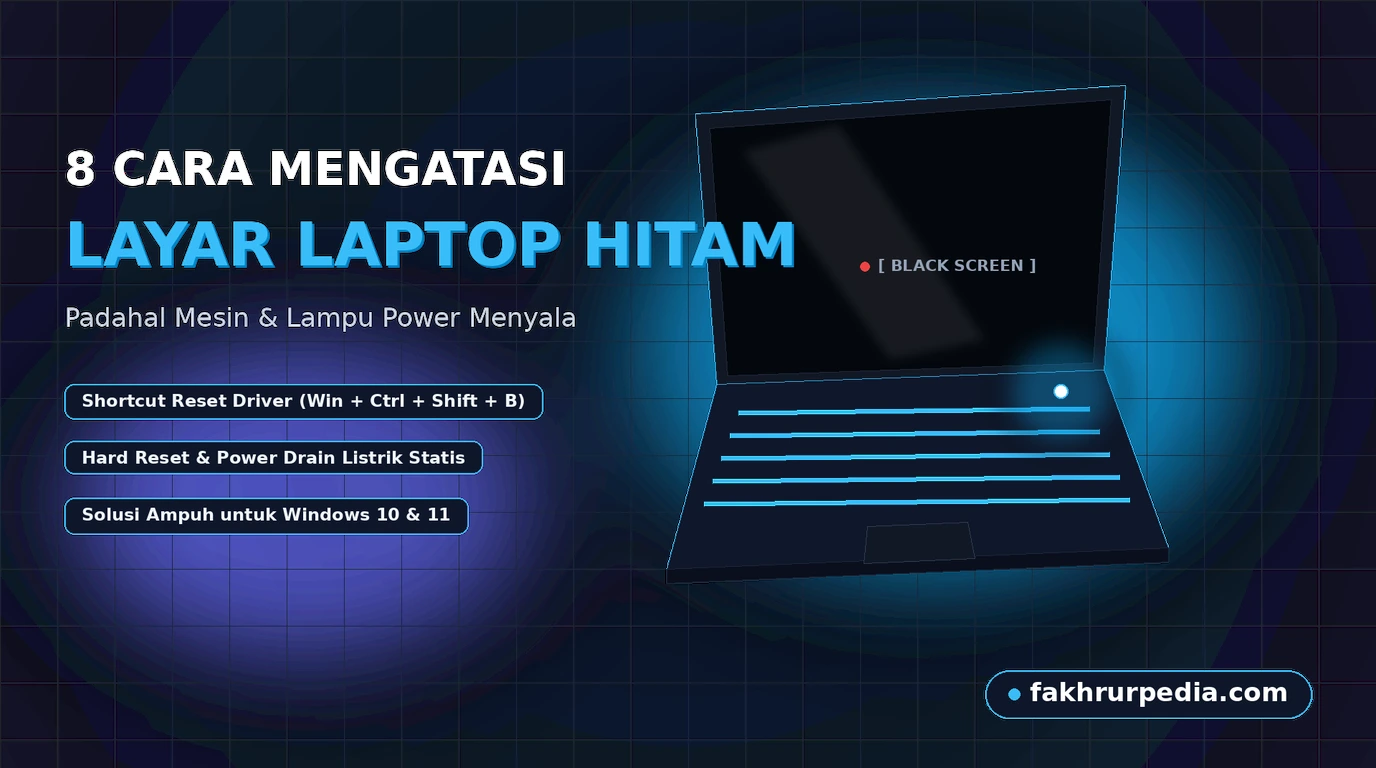 Cara Mengatasi Layar Laptop Hitam Tapi Mesin Nyala