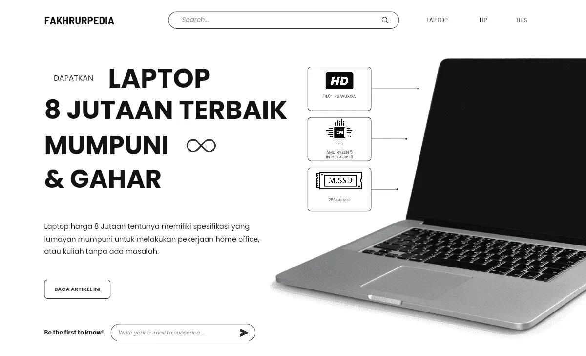 Rekomendasi Laptop 8 Jutaan Terbaik 2024 (Mumpuni)