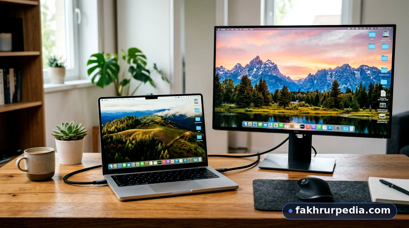 Menghubungkan Laptop Layar Hitam ke Monitor Eksternal HDMI