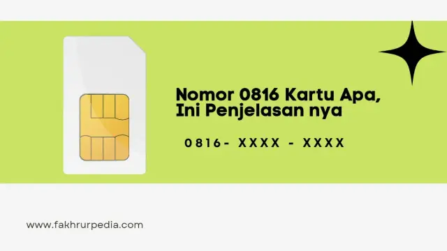 Nomor 0816 Kartu Apa Dan Provider Apa