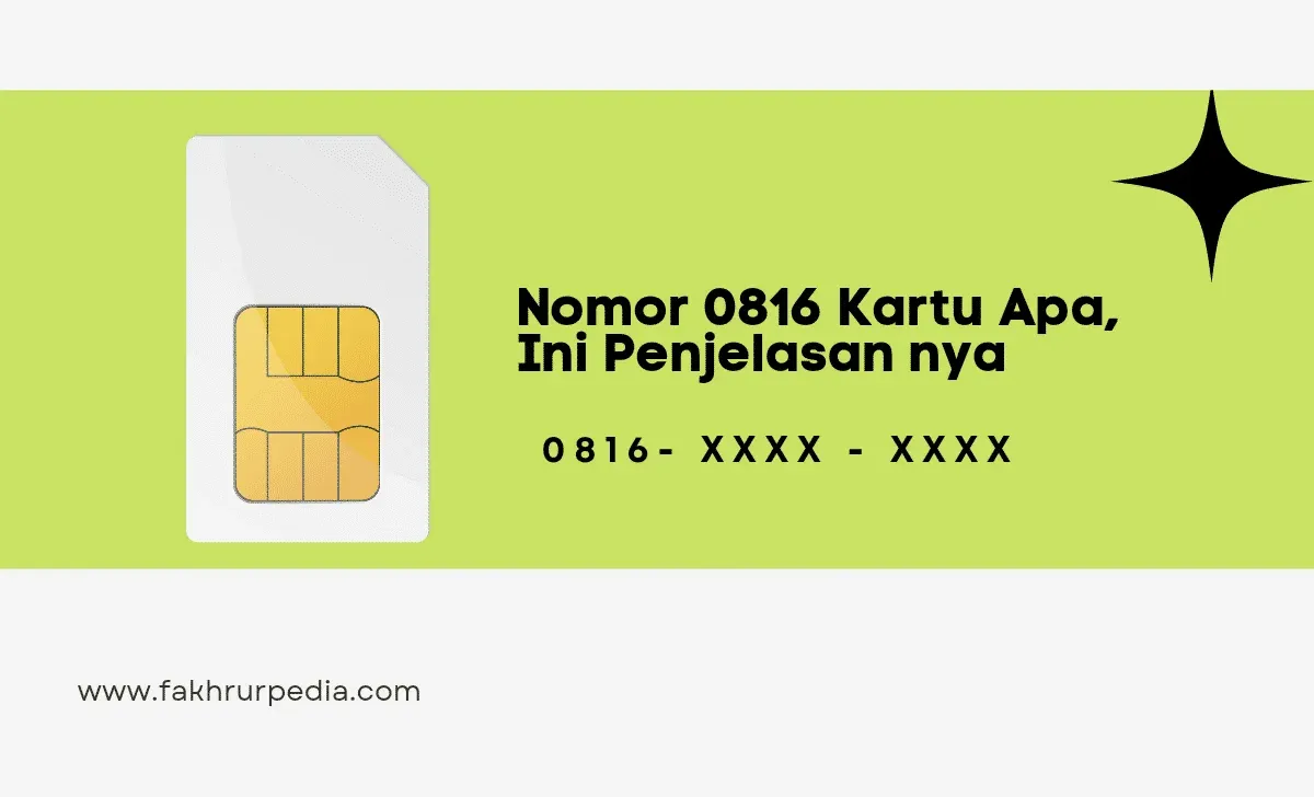 Nomor 0816 Kartu Apa Dan Provider Apa