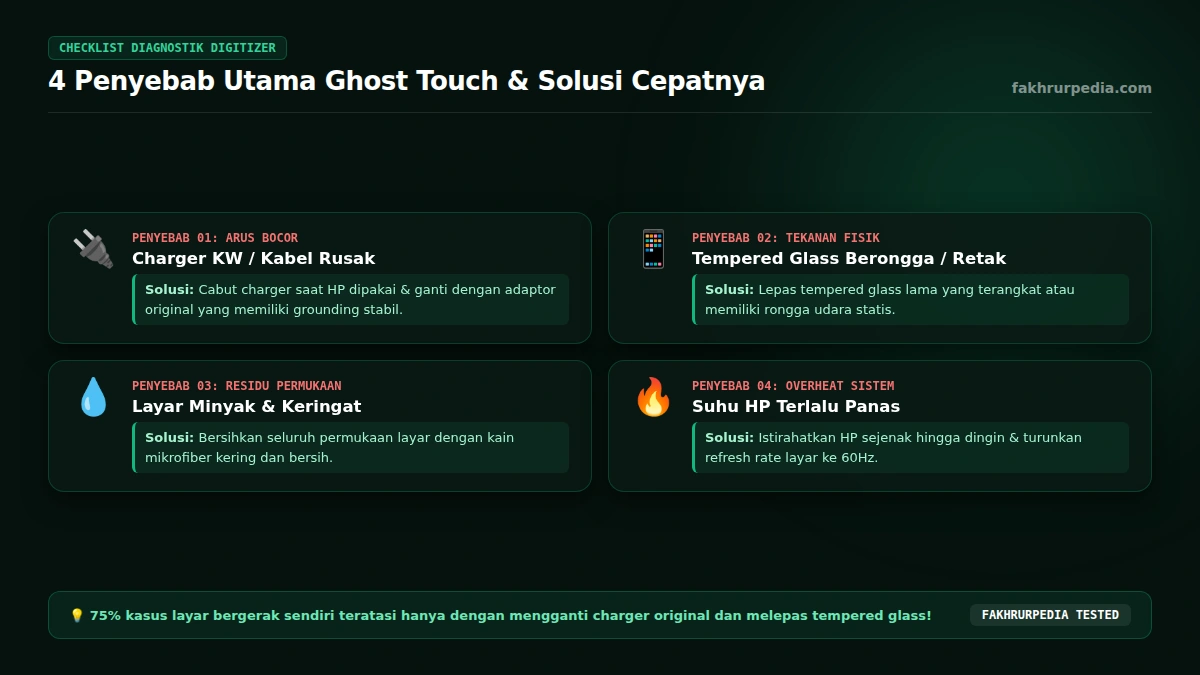 Penyebab dan Solusi Layar HP Bergerak Sendiri