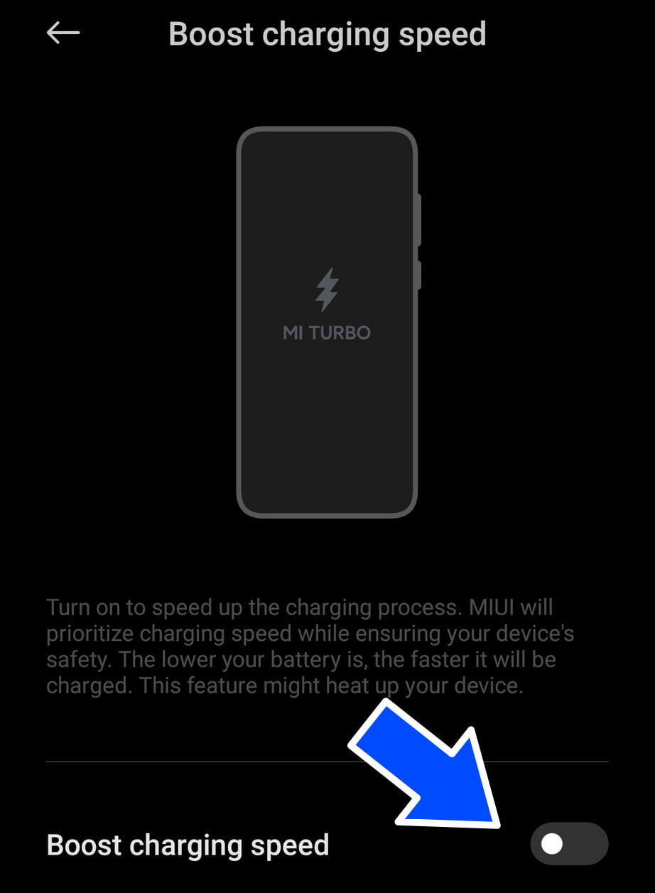 Xiaomi Boost Charging Speed Miui 12.5