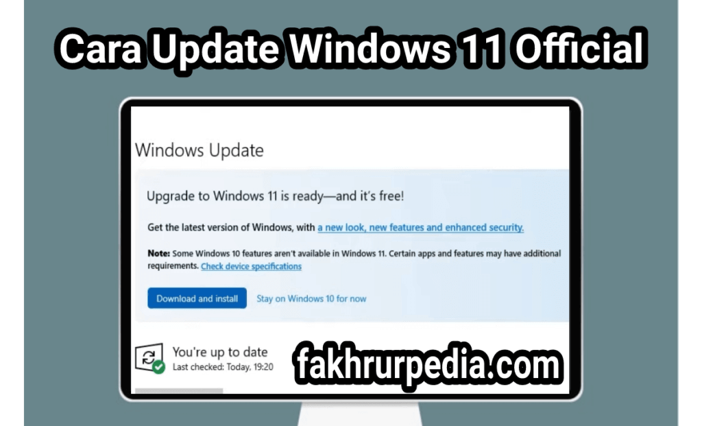 cara update windows 10 ke windows 11