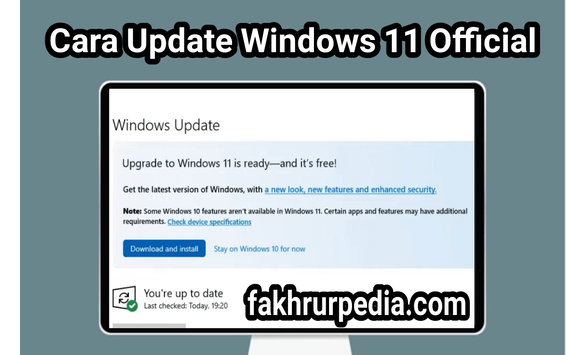 cara update windows 11 1