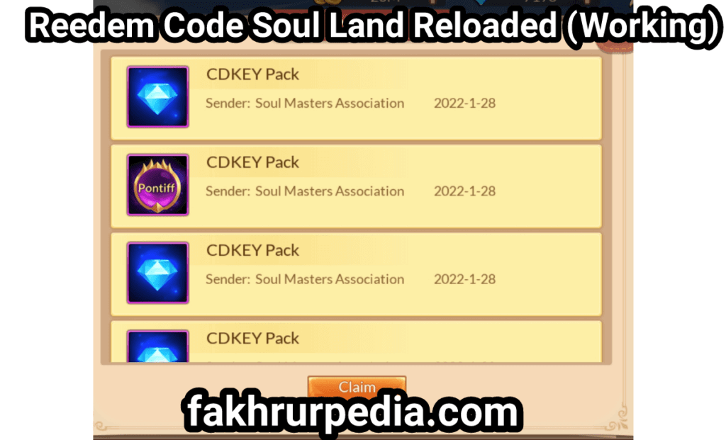 Redeem Code Soul Land Reloaded 2