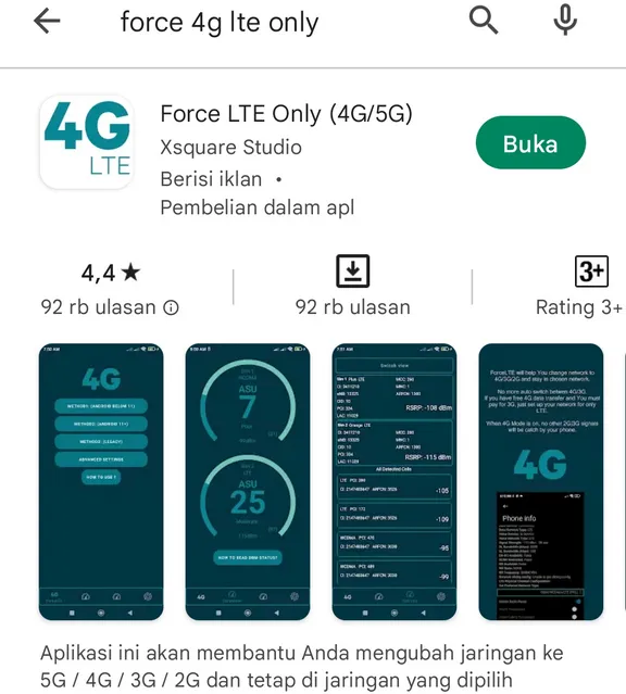 force 4g lte only app