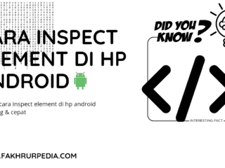 Cara Inspect Element Di HP Android