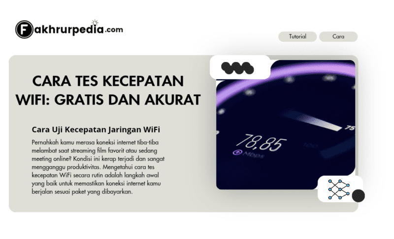Cara Tes Kecepatan WiFi