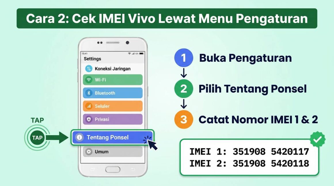 cek imei vivo lewat pengaturan